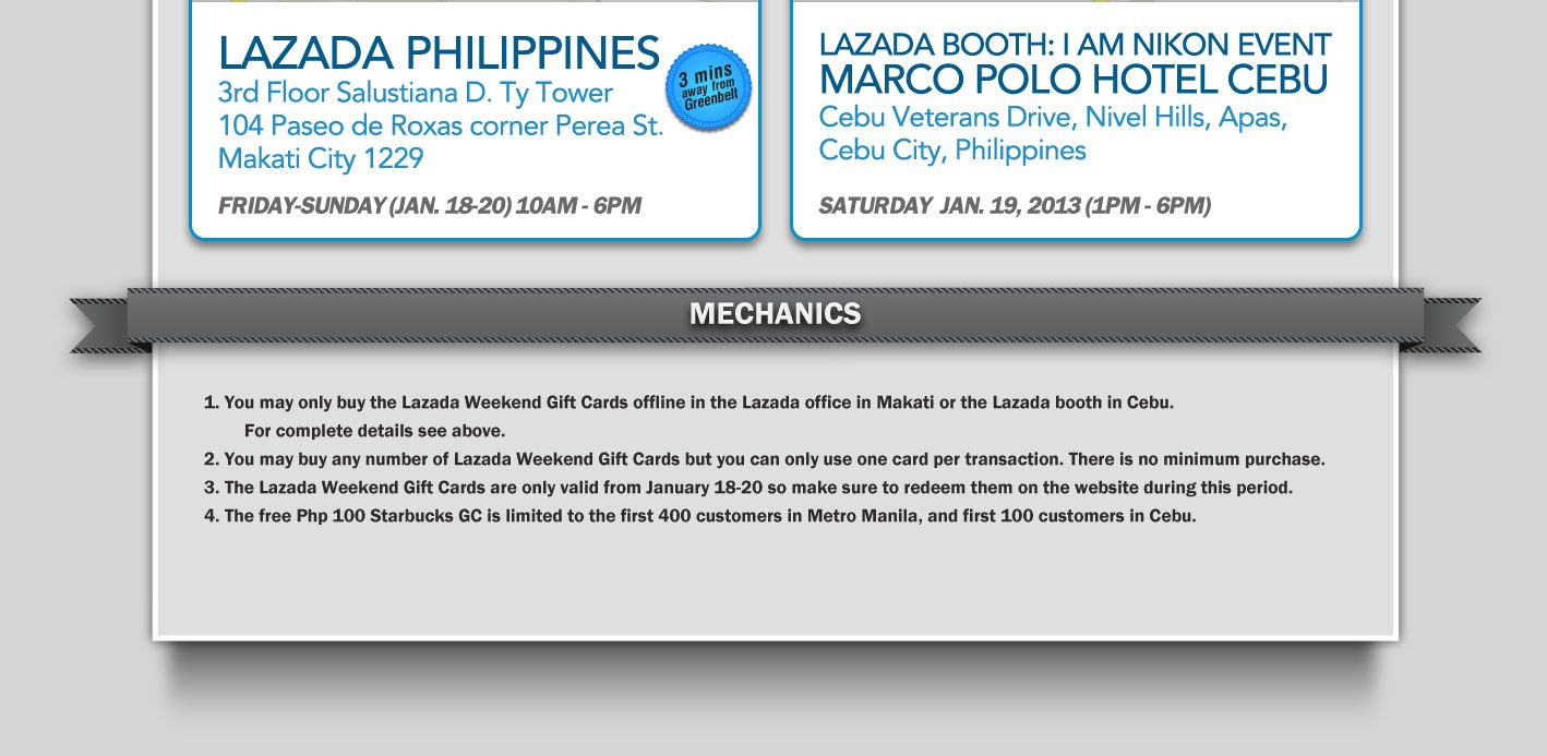 Lazada Weekend Gift Card